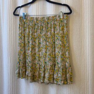Rachel Zoe Floral Ruffle Mini Skirt XS | Boho Cottagecore